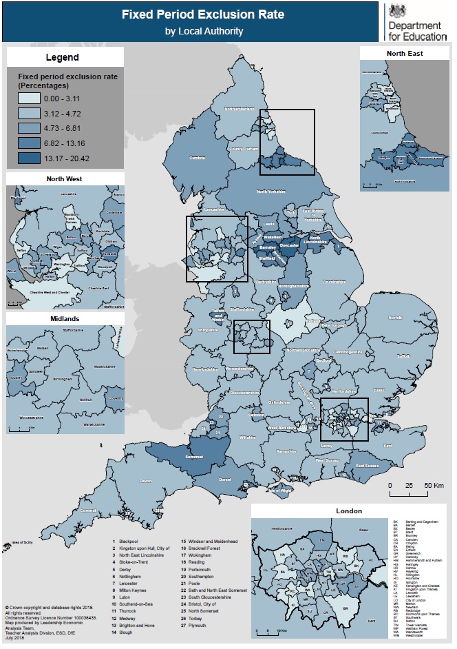 Revealed England's exclusion hotspots Tes